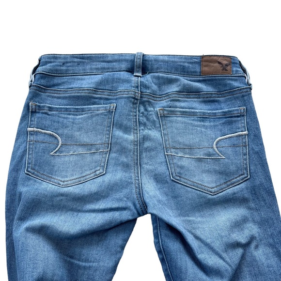 American Eagle Women’s Size 4 Regular Light Wash Super Super Stretch Jeggings - Picture 10 of 15